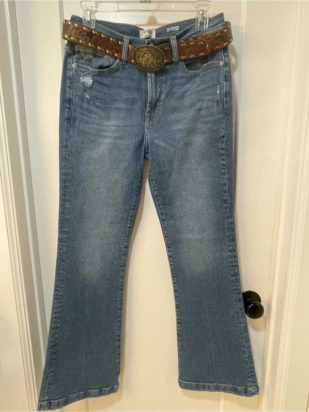 Kensie Jeans Vintage Luxe Savannah High Rise Flare Jeans Women’s SZ 8/29 X 32 L